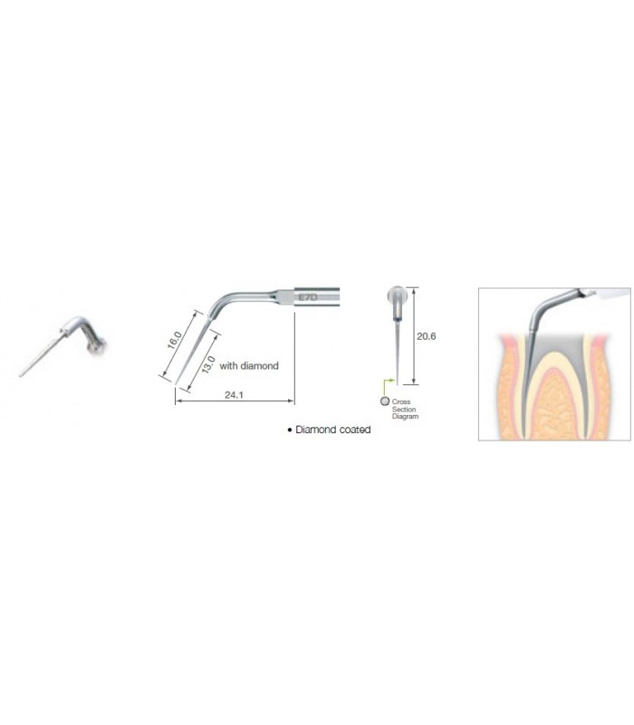 Ξέστρο E7D για satelec & varios χειρολαβή