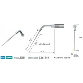 Ξέστρο E8D για satelec & varios χειρολαβή