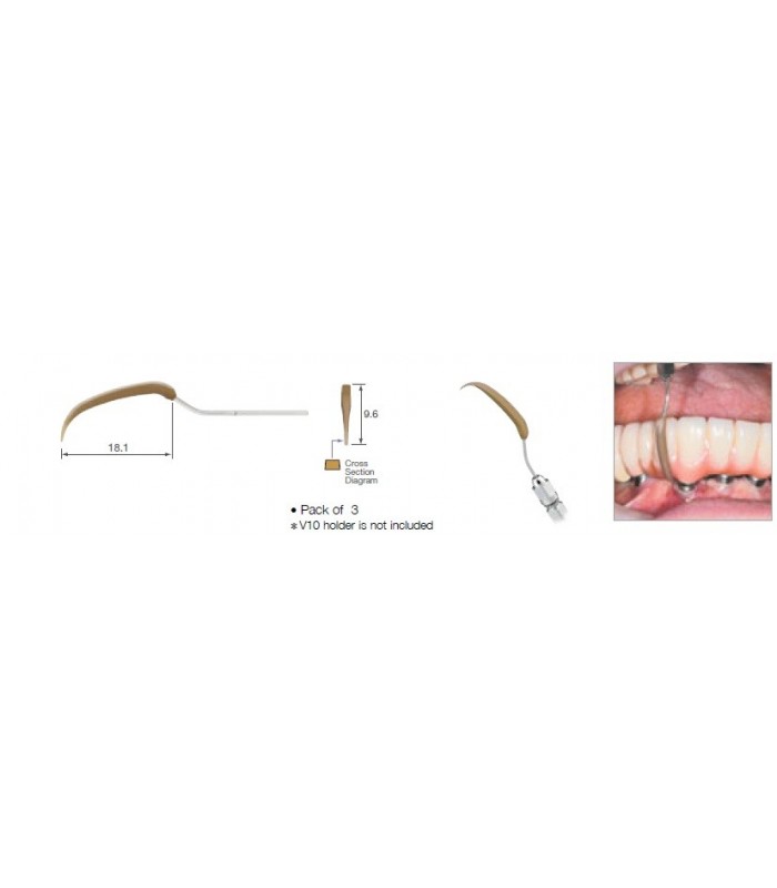 Ξέστρο V-P12 σετ 3 τμχ πλαστικό για εμφυτεύματα