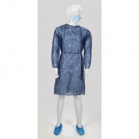 Μπλούζα εξεταστική υδρόφοβη μπλέ σκούρο 10τμχ