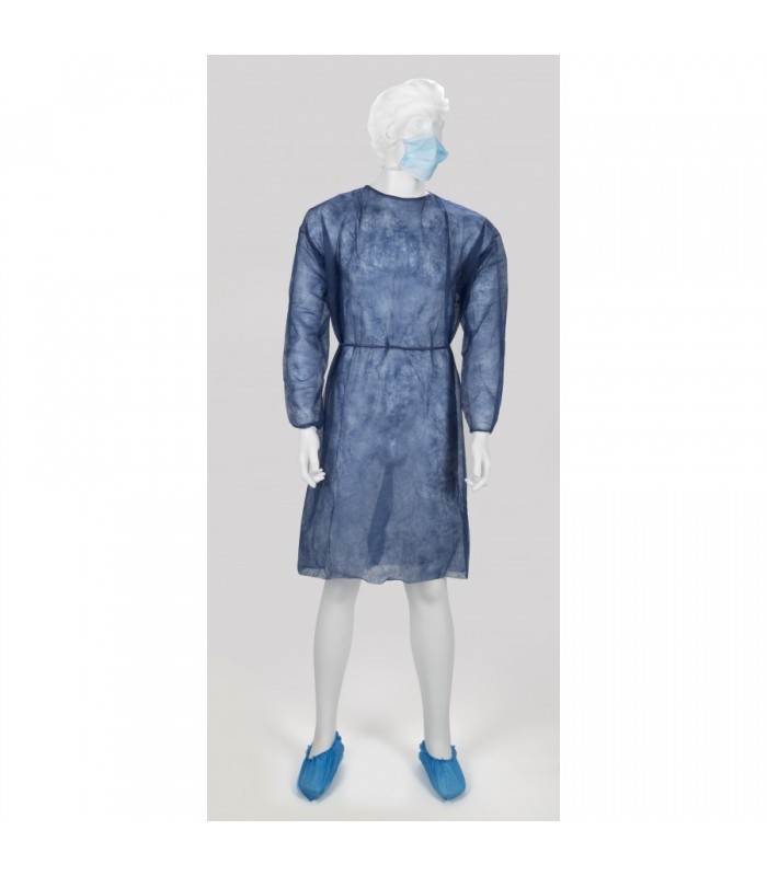 Μπλούζα εξεταστική υδρόφοβη μπλέ σκούρο 10τμχ