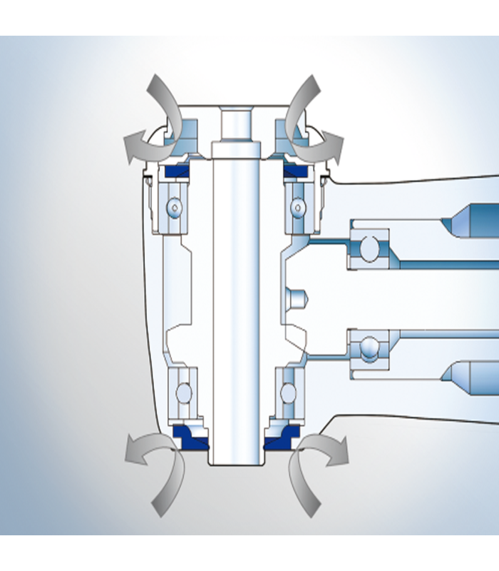 Γωνιακή ατσαλένια εσωτερ. spray  S-MAX με φως συμβατή με σύνδεση E-Type